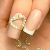 Molly Nails 3D heart nail decorations, white pearl, 10 pcs
