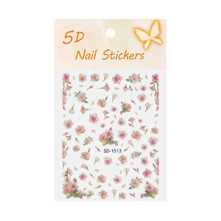 Adhesivos para uñas 5D con motivos florales SD-1513 MollyNails