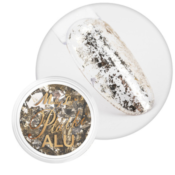 MollyLac Metallic Nail Dust Aluminum Flakes 0.2 g No. 9