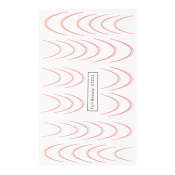 Gradient water decals for nails/ French/ Ombre/French smile line 34 pcs pink STZ51