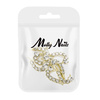 Decorazioni per unghie a forma di cuore 3D Molly Nails white diamond, 10 pezzi