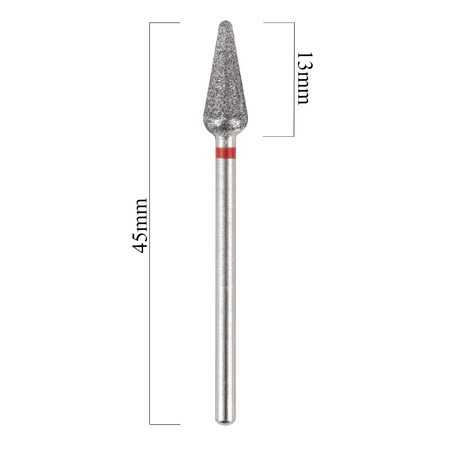 Diamantfräser, Birnenform, rot, fein