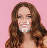 Mini-Gesichtsschutz für Mund und Nase „Mouth Shield“ – transparente, beschlagfreie Maske, 2 Stück (L/XL)