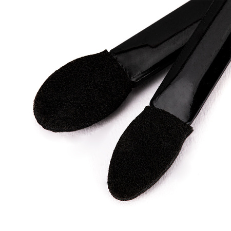 Doppelseitiger Applikator in Form einer Handpuppe für Puder und Lidschatten, schwarz, 6,2 cm, 10 Stück