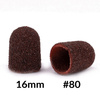 Schleifkappen für die Pediküre mit Baumwollkern, 16 mm, Körnung 80, braun, AlleMed, 10 Stück