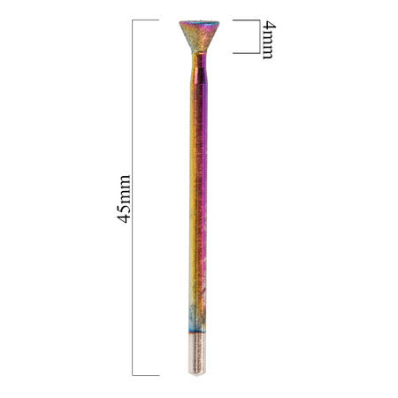 Fresa diamantata Unicorn a funghetto arcobaleno n. 3