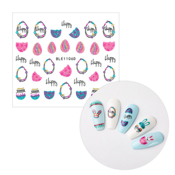 Selbstklebende 3D-Nagelaufkleber mit Glitzer für Ostern BLE 1106D