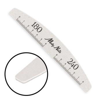 Lima mineral para uñas, forma de barquito y media luna, 180/240, estándar, MollyNails