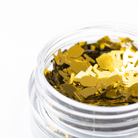 Décoration pour ongles « verres » dorés holographiques Molly Nails 2 g