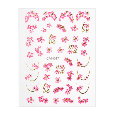 Adhesivos para uñas con motivos florales CM-047