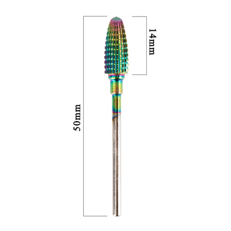 Professional cobalt-tungsten rainbow bur, model Flame 1 M 3/32" No. 1