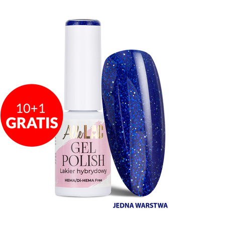 10+1 Free LED/UV Gel Polish Blues BL6 Glitter AlleLac HEMA/Di-HEMA Free 6g