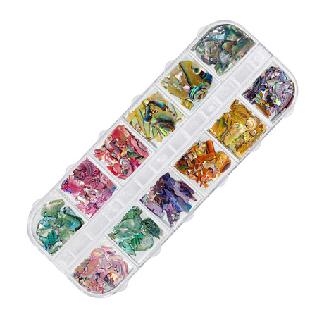 Conchiglie tritate per decorare le unghie in astuccio n. 3