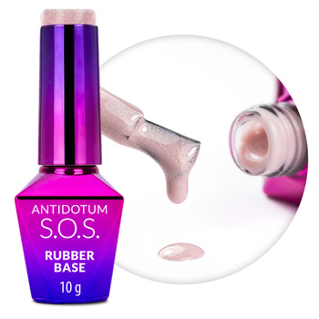 Base caoutchouc pour ongles souples, manucure et pédicure S.O.S. Antidotum Molly Nails Endless Flame 10 g