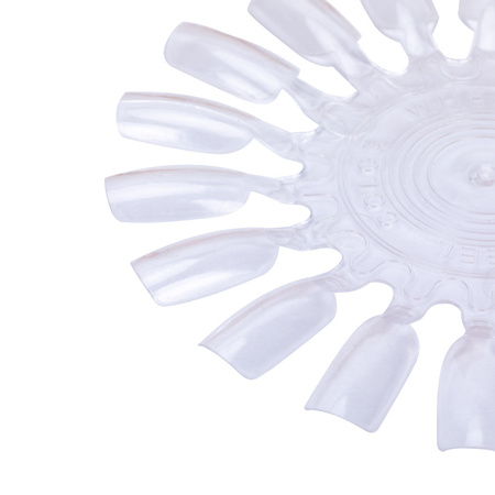 Round nail polish template, 18 nails, transparent