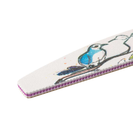 Lima de uñas «Paquete Seguro» con diseño de barquito y pájaro, 100/180