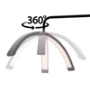 30-W-LED-Kosmetikleuchte, bogenförmig, schattenfrei, schwarz, Standmodell HD-M6X