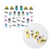 Adesivi 3D per unghie con glitter a tema pasquale BLE 1101D