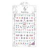 Adhesivos finos para uñas con motivos de plantas y unicornios F456