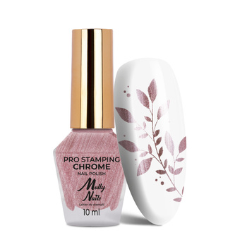Stempel- und Stamping-Lack Molly Nails PRO Stamping Chrome light pink 10 ml