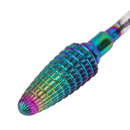 Fraise professionnelle en cobalt-tungstène, modèle arc-en-ciel Flame M 3/32" n° 4