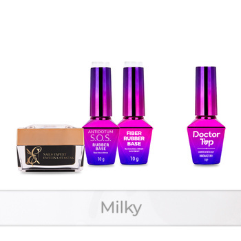 PRO MATCH SYSTEM 3+1 Milky: gel da 15 g: SelfLeveling + 2x Base + Doctor Top da 10 g IN OMAGGIO