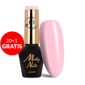 20+1 gratis Smalto ibrido Molly Nails Natural by Monika Mielniczuk senza HEMA/Di-HEMA 8 g n. N1