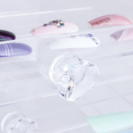 Présentoir en acrylique avec tiroirs pour faux ongles ou gabarits