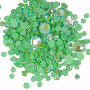 Strass opal glow night: brillan en la oscuridad, mezcla de tamaños, n.º 1, aprox. 250 unidades.
