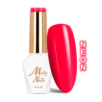Molly Nails Hybridlack Neons Pinky Red, HEMA/Di-HEMA-frei, 8 g, Nr. 76
