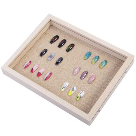 3D wooden display frame for nail tips, 20x25 cm