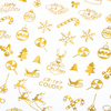 Thin, self-adhesive Christmas nail stickers CB-149, gold