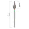 Delicate red pear-shaped diamond drill bit