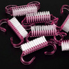 Petite brosse rose pour manucure et poussière, 100 pièces