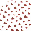 Adhesivos para uñas finos y autoadhesivos con forma de corazones F1187 rojos