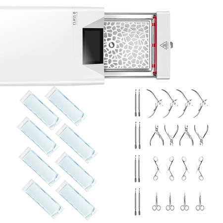 Autoclave Enbio S LED Light + Filtro per l'acqua IN OMAGGIO + Scheda tecnica + Certificato di sicurezza IN OMAGGIO grigio
