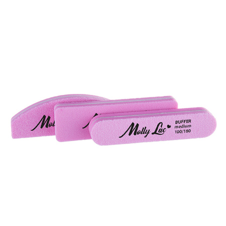 Double-sided buffer mini wide Medium 100/180 pink MollyLac