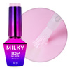 Milky MollyNails Top Coat, milky, no-wipe, no-rinse, Milky Blush, HEMA/Di-HEMA Free, 10 g