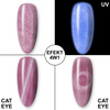 Vernis hybride phosphorescent « œil de chat » MollyLac Night Glowing Higher Love, sans HEMA/Di-HEMA, 10 g, n° 673
