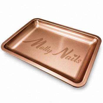 MollyNails Metall-Werkzeugablage, rechteckig, kupferfarben
