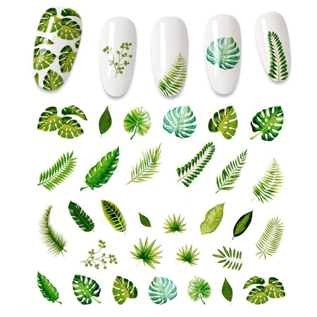 Water decals for nails, leaves STZ-830