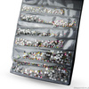 Glass nail rhinestones, C-2, assorted sizes, approx. 1,440 pieces per pack