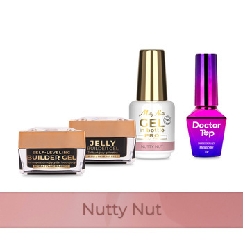 Molly Nails PRO MATCH SYSTEM 3+1 Nutty Nut: 3 builder gels + Doctor Top 10g