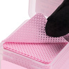 Discos de algodón sin pelusa perforados para uñas Molly Nails, color rosa, 5 x 5 cm, 200 unidades