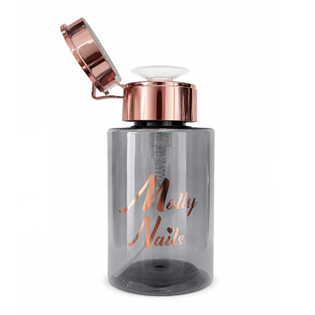 MollyNails Flüssigkeitsspender mit Pumpe, schwarz, 200 ml