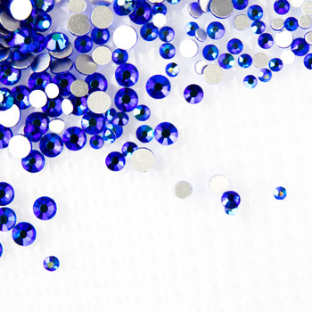 Strass per unghie in vetro Blue Zircon AB mix di dimensioni circa 1440 pezzi confezione