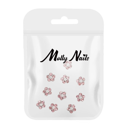 3D-Blumen-Nageldekorationen von Molly Nails K1123, 10 Stück
