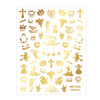 Autocollants pour ongles fins et adhésifs Halloween MS-C298 dorés