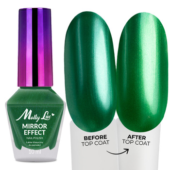 Vernis classique MollyLac Mirror, effet miroir/métallisé, n° 01, 10 ml