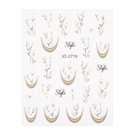 Self-adhesive flower nail stickers JO-2719